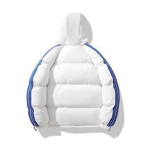 เสื้อแจ็คเก็ตผ้าแคนวาสแบบมีฮู้ดของผู้ชายเสื้อแจ็คเก็ตขนเป็ดมีฮู้ดของผู้ชายดีไซน์ด้านหน้ากันน้ำได้หรูหรา - Product Image 4