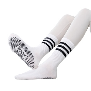 Women's Crew Sports Cotton Yoga Grip <b>Socks</b> Pilates Ladies Plain Solid <b>Thick</b> Terry Non-Slip Workout Gym Fitness Athletic Exercise - Product Image 1