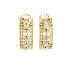 0.608 CT Lab <b>Diamond</b> <b>Earring</b> Round Brilliant Cut VVSVS EF CVD 18KT, 14KT, 10KT Gold & 925 Silver with Moissanite Rose, - Product Image 2