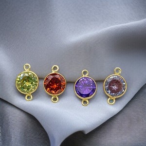 Abalorios CZ de cuarzo Limón, fabricación de joyas hechas a mano, abalorios de eslabones Cz, accesorios de joyería, proveedor mayorista indio, abalorios chapados en oro - Product Image 2