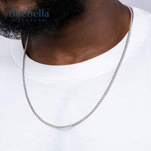 Offre Spéciale de haute qualité 925 argent 18K plaqué or 3mm chaîne boîte ronde pour hommes - Product Image 2