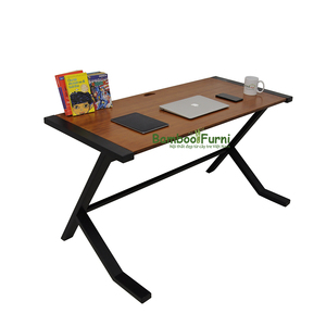 SB010b Japanese-Style <b>Simple</b> Bamboo and Wood Computer <b>Desk</b> with Legs 120x60x75 (cm) - Product Image 1