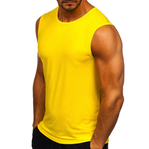 Personnalisable 100% coton respirant tricoté hommes Gym débardeur avec impression personnalisée broderie - Product Image 3