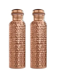 Botella termo de cobre de diseño martillado de gran demanda, 1 L, una mezcla de tradición y modernidad, 1 termo de cobre LTR - Product Image 1