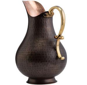 เหยือกโลหะโบราณมีด้ามจับสีทองทองเหลืองเหยือกน้ำดื่มสุดหรูสำหรับตกแต่งโต๊ะเหยือกน้ำดื่มเหยือก100% ประโยชน์ต่อสุขภาพ - Product Image 1