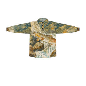 Camisas de Pesca Largas Personalizadas de Poliéster/Algodón, Talla Grande, Resistentes al Viento, de Secado Rápido, Transpirables, con Protección UPF 50 y Estampado por Sublimación - Product Image 4