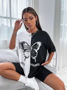 Camisetas de manga corta para mujer, ropa informal con logotipo personalizado y talla, el mejor estilo, superventas - Product Image 5