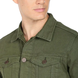 Veste en jean classique pour homme pour un look streetwear tendance, vêtement d'extérieur parfait pour un usage quotidien, coupe ajustée confortable, couture durable - Product Image 5