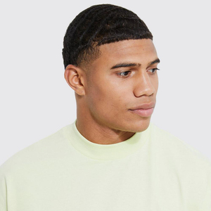 T-shirt oversize personnalisé pour hommes, délavé à l'acide, anti-rides, 100% coton, style de rue uni avec motif solide, manches longues - Product Image 2