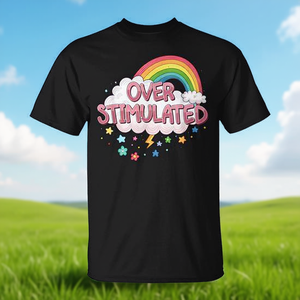 T-shirt promozionale Rainbow Overstimulated - Product Image 3