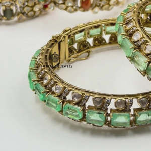 Russian <b>Emerald</b> Fine Bangle - Product Image 5