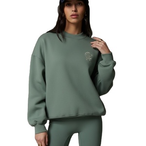 Sudadera de Cuello Alto Holgada para Mujer, Invierno, al por Mayor - Tela y Color Personalizables, Logotipo Frontal, Diseño Sólido - Product Image 1