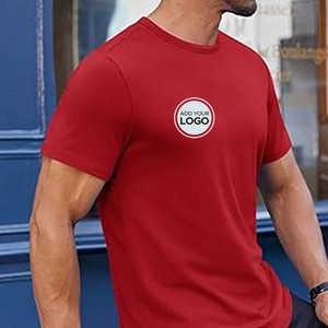 Camisetas de poliéster para adultos para cuello redondo de sublimación, camiseta de manga corta - Product Image 1