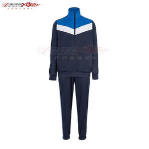 Survêtement en polyester pour hommes avec veste à fermeture éclair et pantalon de jogging pour une performance active quotidienne Survêtement en polyester deux pièces pour hommes - Product Image 1