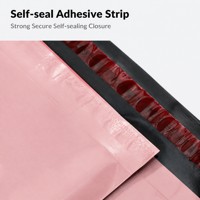 Bolsas de Correo Transparentes de PE de 120 Micras, Impermeables, con Asa, Perforadas para Fácil Apertura, Tira Autoadhesiva, Personalizables