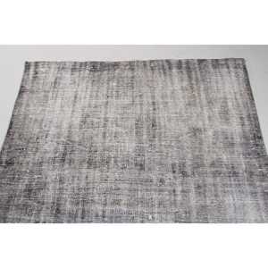 Tapis turc 4,9x7,6 pi (148x232 cm), tapis vintage gris à motifs floraux - Product Image 5