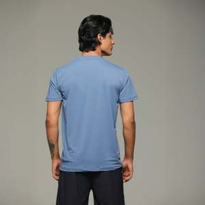 Camiseta Deportiva APOLLO para Hombre, Dri-Fit, Azul, Tejido de Poliéster, Diseño Sólido, Patrón Comprimido 2511 103 020604 - Product Image 5