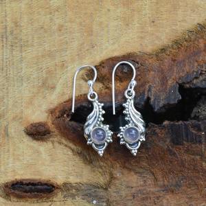 Pendientes clásicos de plata maciza 925, joyería para mujer, Plata de Ley 925, piedras preciosas de Cuarzo Rosa, estilo bohemio, regalo hecho a mano para mamá - Product Image 4