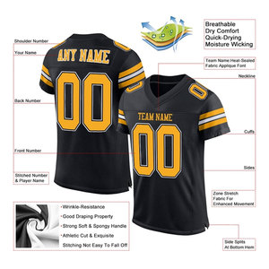 เสื้อเจอร์ซีย์ฟุตบอลอเมริกันรักบี้ระบายอากาศผ้าฝ้าย100% เป็นมิตรกับสิ่งแวดล้อมปรับแต่งโลโก้ได้เองจากโรงงาน - Product Image 5