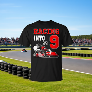 Maglietta a Tema Go-Kart per il 9° Compleanno, Idea Regalo Promozionale per Bambini di 9 Anni - Product Image 3