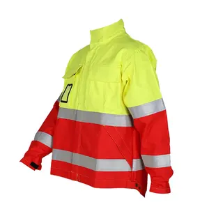 Khả năng hiển thị cao bảo hộ lao động chống cháy Hi VIS xây dựng Áo khoác khả năng hiển thị cao Áo Khoác Phản Quang