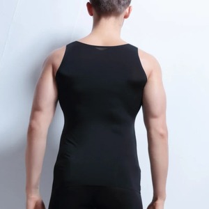 Hommes maillots de corps respirant couleur pure coton à manches courtes hommes maillot de corps en gros salon porter sous chemise pour hommes - Product Image 6