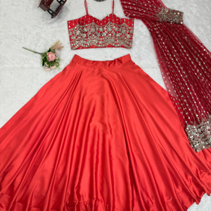 Fourniture en vrac de paillettes exquises brodées Georgette Lehenga Choli pour les détaillants Designer de haute qualité Lehenga Choli - Product Image 1