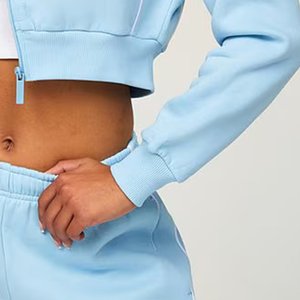 Survêtement décontracté bleu ciel à logo personnalisé très demandé pour femmes, vêtements d'extérieur, streetwear écologique, ensemble d'hiver pour femmes - Product Image 5