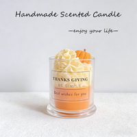Bougie artisanale parfumée à la vanille, grand pot en verre, longue durée de combustion, bougie aromathérapeutique à la citrouille pour la décoration de la maison, cadeau de mariage