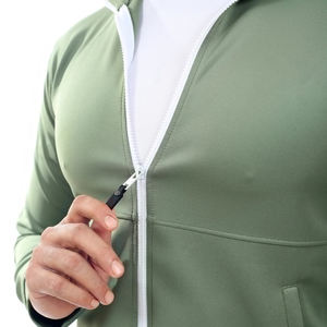 Nuevo 2024 deportes de invierno gimnasio Fitness Tech polar transpirable 100% algodón orgánico Slim Fit personalizable dos piezas chándal para hombre - Product Image 3