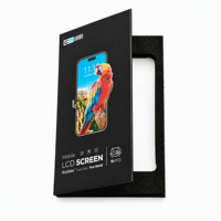 Boîte rigide personnalisée en forme de livre avec insert en mousse EVA pour l'emballage de films en verre trempé pour téléphone portable
