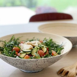 Versatile dessert serving <b>bowls</b> set eco-friendly spun bamboo <b>bowl</b> <b>salad</b> <b>server</b> sets at competitive rates - Product Image 6