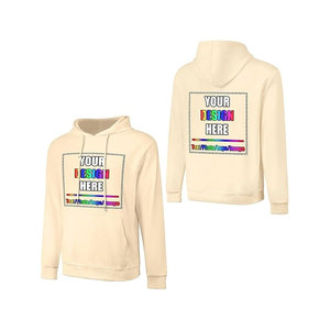 เสื้อฮู้ดผ้าฝ้าย100% ออกแบบได้ตามต้องการสำหรับผู้ชายเสื้อกันหนาวลายพื้นปักข้อความและรูปภาพดีไซน์แบบมีฮู้ดเฉพาะบุคคล - Product Image 2