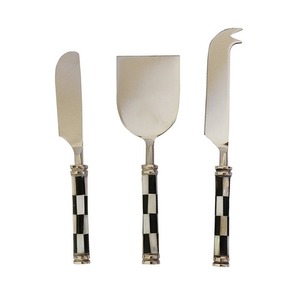 Juego creativo de servidor de queso de metal con resina decorativa y mango de madera Esparcidor de herramientas de queso de acero inoxidable para fiesta - Product Image 3