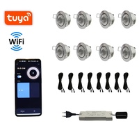 Tuya 6LED WIFI Dimmable Outdoor Down Lights Ip44 Dimmable 12v Led Downlight Mini Encastré Led Spots Ensembles