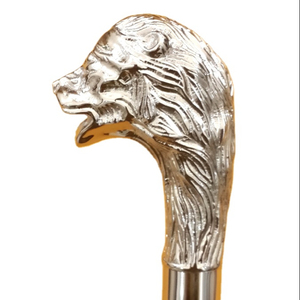 Handmade Vintage Style Wooden Foldable <b>Walking</b> <b>Stick</b> with Brass lion Head Handle / Wooden <b>Walking</b> Cane with Brass Lion Handle - Product Image 1