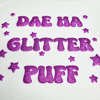 Vinilo de transferencia de calor Glitter Puff HTV rollos Dae Ha Glitter y efectos 3D HTV Diseños tridimensionales voluminosos hechos en Corea