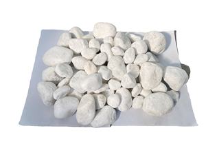 Carreaux d'aquarium en pierre naturelle de galets blancs arrondis au design moderne - Product Image 2