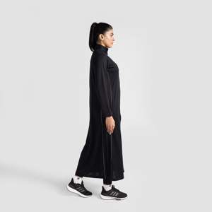 Haut respirant noir en tissu tricoté sportif avec col montant et coupe ajustée - Product Image 4