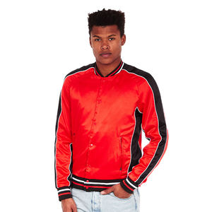 Blouson aviateur Letterman imprimé en satin noir pour homme Veste Varsity pour homme 2025, - Product Image 5