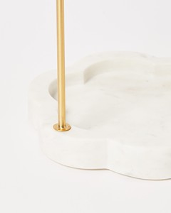 Porte-parapluie industriel en métal doré et blanc et en marbre au design unique étagère de rangement pour parapluie d'intérieur de bonne qualité - Product Image 2