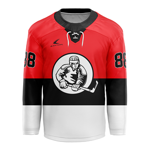 Camiseta personalizada de hockey sobre hielo sublimada barata del equipo canadiense de último estilo de calidad con números de apliques 280 GSM - Product Image 2