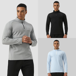 Tops activos de nailon LICRA para hombre, ropa deportiva para adultos, camisetas de entrenamiento de gimnasio transpirables de secado rápido - Product Image 5