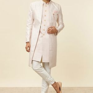2025 mejor última colección boda de los hombres Sherwani novio desgaste étnico trajes hechos a mano abrigos largos diseño - Product Image 3