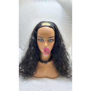 Perruques en dentelle frontale en cheveux humains Remy indiens bouclés en forme de U, longueur moyenne, densité 180%, sans colle - Product Image 4