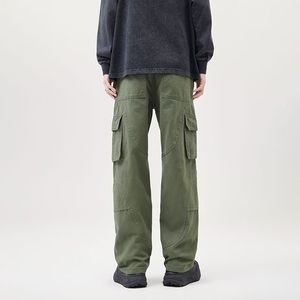 Pantalones Cargo para hombre estilo americano al por mayor 2025, cintura alta XL, ajuste holgado con múltiples bolsillos en las piernas Karachi, estilo Au-Revoir - Product Image 3