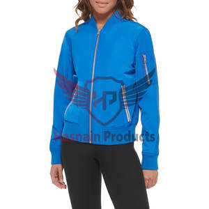Chaquetas Bomber de Satén para Mujer de Alta Calidad con Diseño Personalizado al por Mayor, con Tela Tejida de Piel de Oveja, Relleno de Algodón y Bordado, Talla XL - Product Image 1