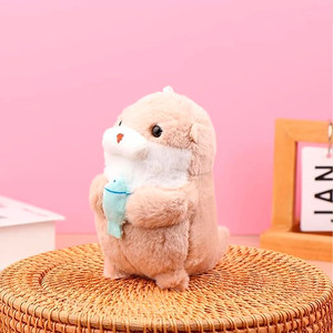 Porte-clés en peluche Otter, doux et mignon, cadeau pour enfants et bébés - Couleurs assorties - Product Image 4