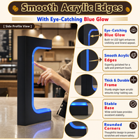 Bloc acrylique, support de présentation en acrylique, présentoir à gâteaux, présentoir à desserts, ensemble de cubes lumineux LED givrés