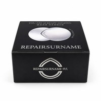 Dossiers personnalisés noirs à rabat supérieur pour emballage portable de crème pour les yeux et cosmétiques avec impression en relief